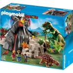 PLAYMOBIL TRex i Saichania przy wulkanie