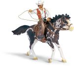 SCHLEICH COWBOY Z LASSO NA KONIU