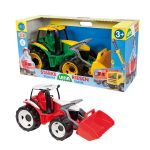 LENA Traktor z ładowarką red, green mix